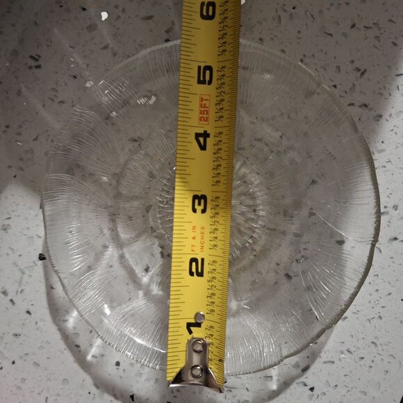 Set of 4 Arcoroc Fleur Clear Glass Cup Saucer Made in France 5 3/8" Discontinued - Picture 8 of 14